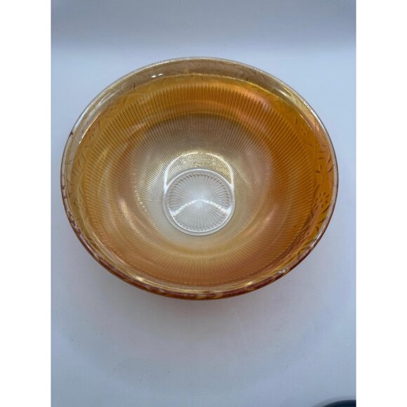 Imperial Glass "Prism & Daisy Band" aka Floral Rib Marigold Carnival Glass 7" Bo - Picture 5 of 5